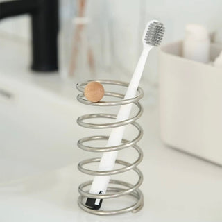 Woodball Stainless Steel Spring Brush Stand  Pen Holder