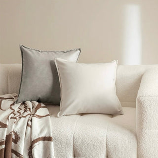 Rich Faux Leather Monotone Cushion Cover  45 x 45 cm