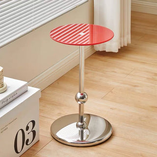 Silver Leg Round Compact Mini Side Table
