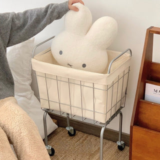 Laundry Basket Cart with Casters Tall Type Laundry Hamper Storage