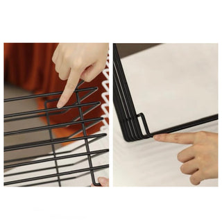 Wire Multifunctional Magazine Rack Storage Book Stand