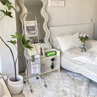 Castered Vertical Magazine Rack Storage Display