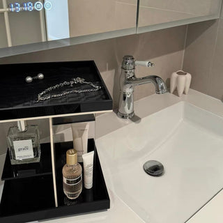 360 Degree Rotating Acrylic Square Cosmetic Storage Rack Makeup and Perfume Storage Tray