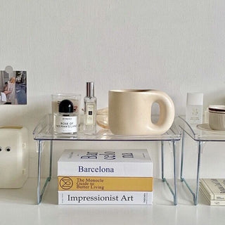 Clear Acrylic Rack Mini Table Piece Set Storage