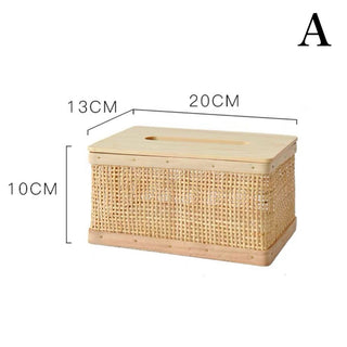 Rattan tissue case 2 types  tissue cover