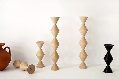 Triangle Wood Object Set of 2