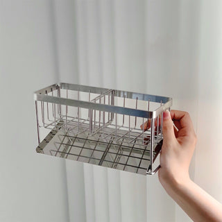 Stainless steel basket silver dish drainer small item storage