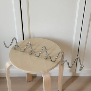 Silver Wavy Wall Hooks   Hanger Hooks   Wall-mounted Storage