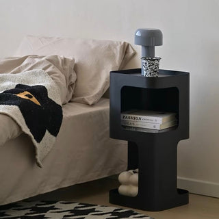 Iron Compact Open Storage Side Table