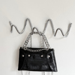 Silver Wavy Wall Hooks   Hanger Hooks   Wall-mounted Storage