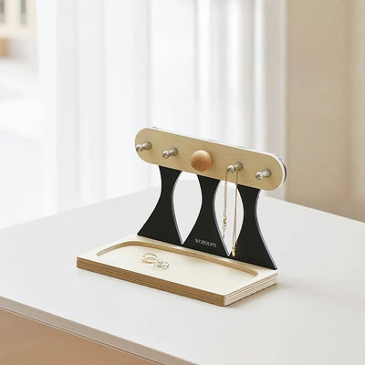 Monochrome Wood Accessory Key Stand Tray  Storage Tray for Small Items