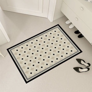 Monotone Geometric Pattern Water-Repellent Entrance Mat 4 Types 50 x 80 cm