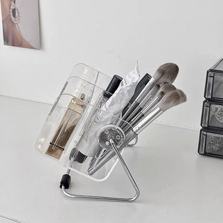Clear Acrylic Multi-Stand Brush Cosmetic Storage