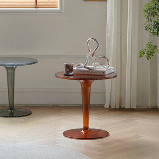 Clear Color Compact Round Side Table