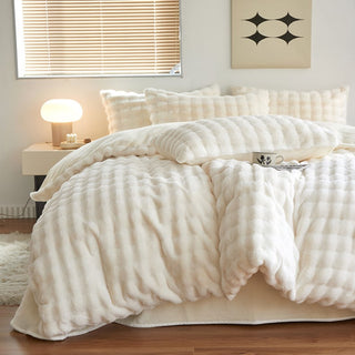 Fluffy and soft duvet cover set bed cover bedding cover