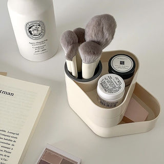 Triangle Three-Tier Sliding Brush Stand Pen Holder