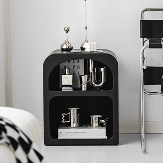 Black Arch Dome Two-Tier Storage Rack Side Table Shelf