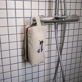Skateboard Dog Cosmetics Storage Waterproof Pouch Hanging Makeup Pouch Travel Pouch Dachshund