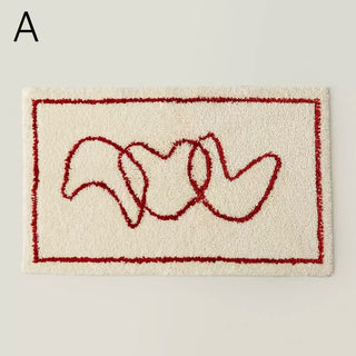 Red Line Nuance Art Door Mat  50 x 80 cm Absorbent Non-slip Tufted