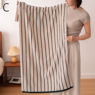 Classic Stripe Bath Towel  100% Cotton Hanging Type Combed Cotton Large Size Towel Blanket