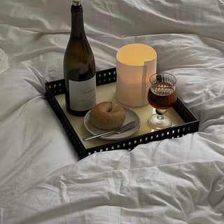 Monochrome Acrylic Square Perforated Tray