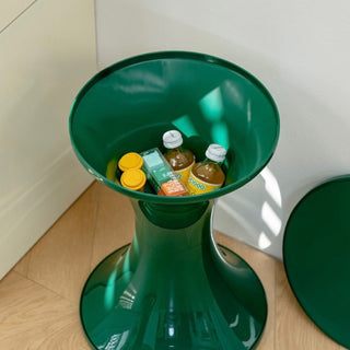 Curved design storage stool side table  in  chair