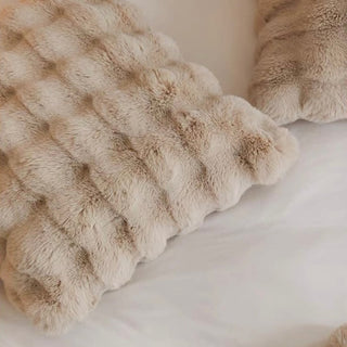 FauxFur Fluffy and Soft Textured Cushion Cover  45 x 45 cm
