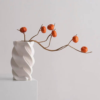 Twisted Ceramic Flower Vase