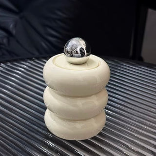 Ball Ceramic Brush Stand with Lid Three-Tier Four-Tier Chubby 6 Types  Small Item Storage