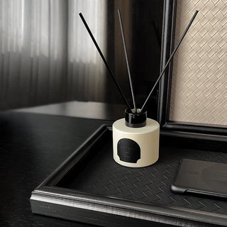 Intrecciato Rectangular Wood Frame Leather Tray