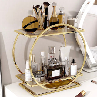 Round Frame Two-Tier Storage Rack   Perfume Storage