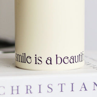 Two-tone lettering brush stand pen holder
