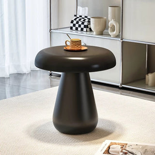 Mushroom motif monochrome side tablein  round table mushroom