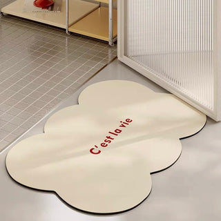 Simple Lettering Color Wave Bath Mat 50x80cm  Quick Drying