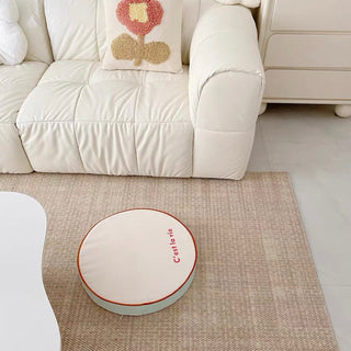 Simple Lettering Color Round Cushion
