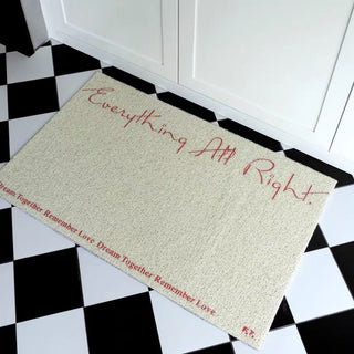 Red lettering entrance mat 50x80 mud-removing mat