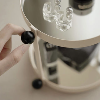 Double Round Mirror Tray Tabletop Mirror