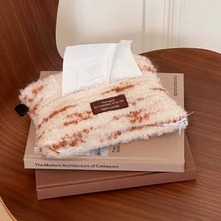 Fluffy Mixed Knit Tissue Case   Hanging Tissue Cover