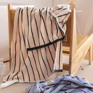 Classic Stripe Bath Towel  100% Cotton Hanging Type Combed Cotton Large Size Towel Blanket