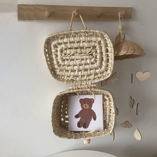 Picnic basket with lid storage basket bag