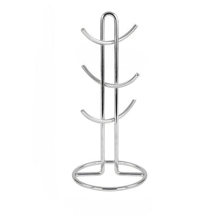 Silver Simple Cup Stand Rack Storage Mug Tree