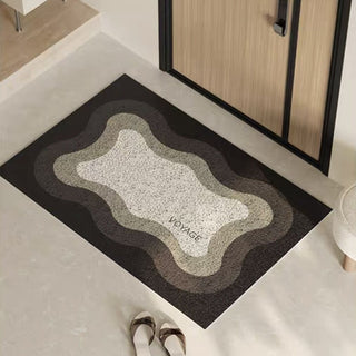 Wave pattern entrance mat 50 x 80 cm mud-removing mat