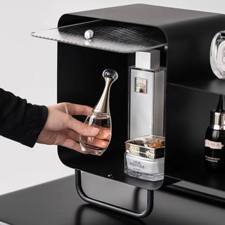 Slide-lid double-layer cosmetic and perfume storage rack