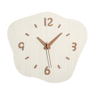 Wood Nuance Curve Silhouette Clock  Wall Clock Silent