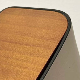 Side Wood Faux Leather Simple Tissue Case