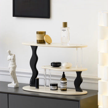 Wave Design Three-Tier Storage Display Rack
