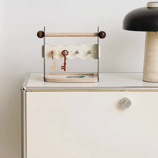 Handle-equipped Wave Accessory Key Stand Tray  Storage Tray for Small Items