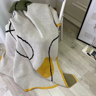 Nuance Wave Design Knit Blanket 120 x 160 cm Lap Blanket