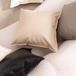 Rich Faux Leather Braided Cushion Cover  45 x 45 cm Nuance Colors