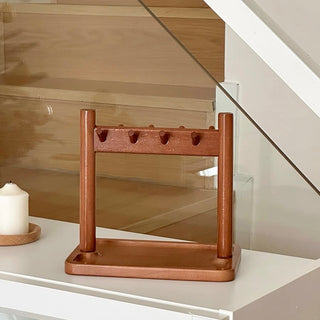Natural Wood Accessory Key Stand Tray Storage Small Item Holder